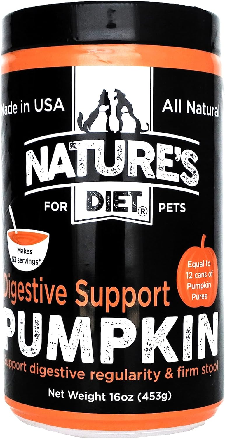 Organic Dried Pumpkin Powder for Pets - Natural Digestive Support and Fiber for Firm Stool (16 oz)