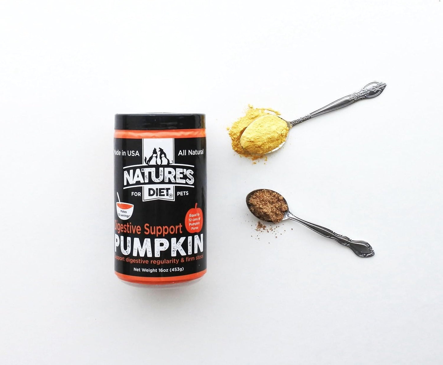 Organic Dried Pumpkin Powder for Pets - Natural Digestive Support and Fiber for Firm Stool (16 oz)