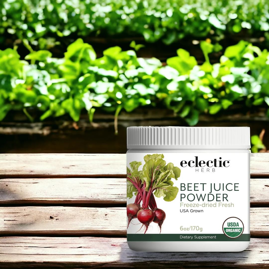 Organic Eclectic Herb Beet Juice Powder - 170g, Natural Energy Boost & Antioxidant Support