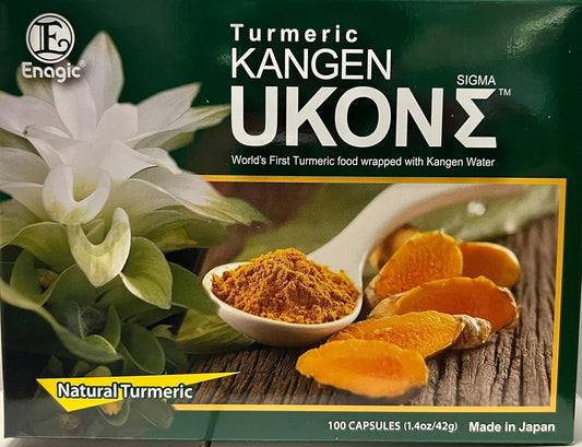 Organic Enagic Kangen Ukon Turmeric Multivitamin Capsules - Vegetarian 100% by Enagic