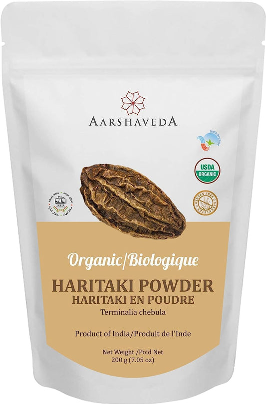 Organic EU Certified Haritaki Churna Powder 200 Gm | Ayurvedic Harde Powder | Natural Herbal Supplement
