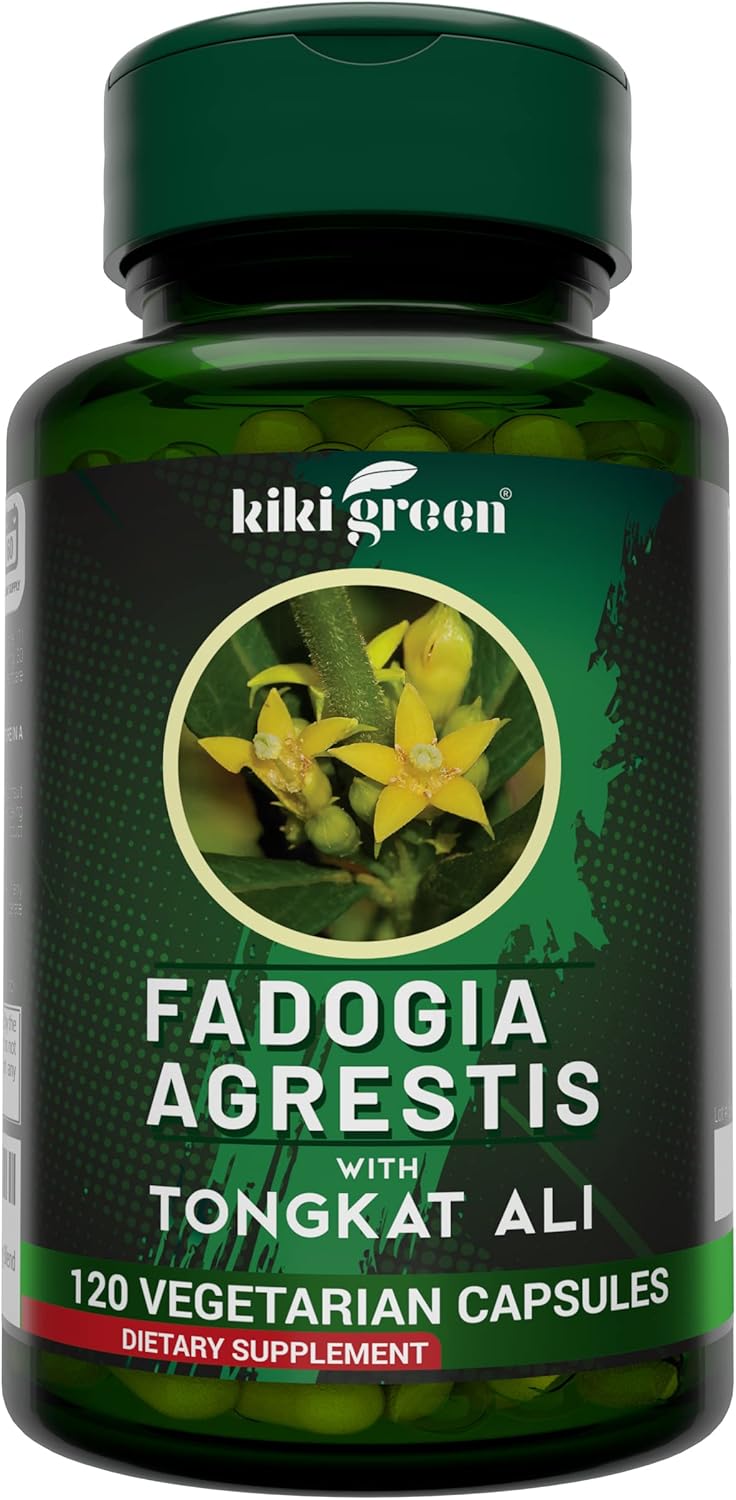 Organic Fadogia Agrestis and Tongkat Ali Supplement - 1000mg Per Serving - 120 Vegan Capsules for Daily Energy Boost