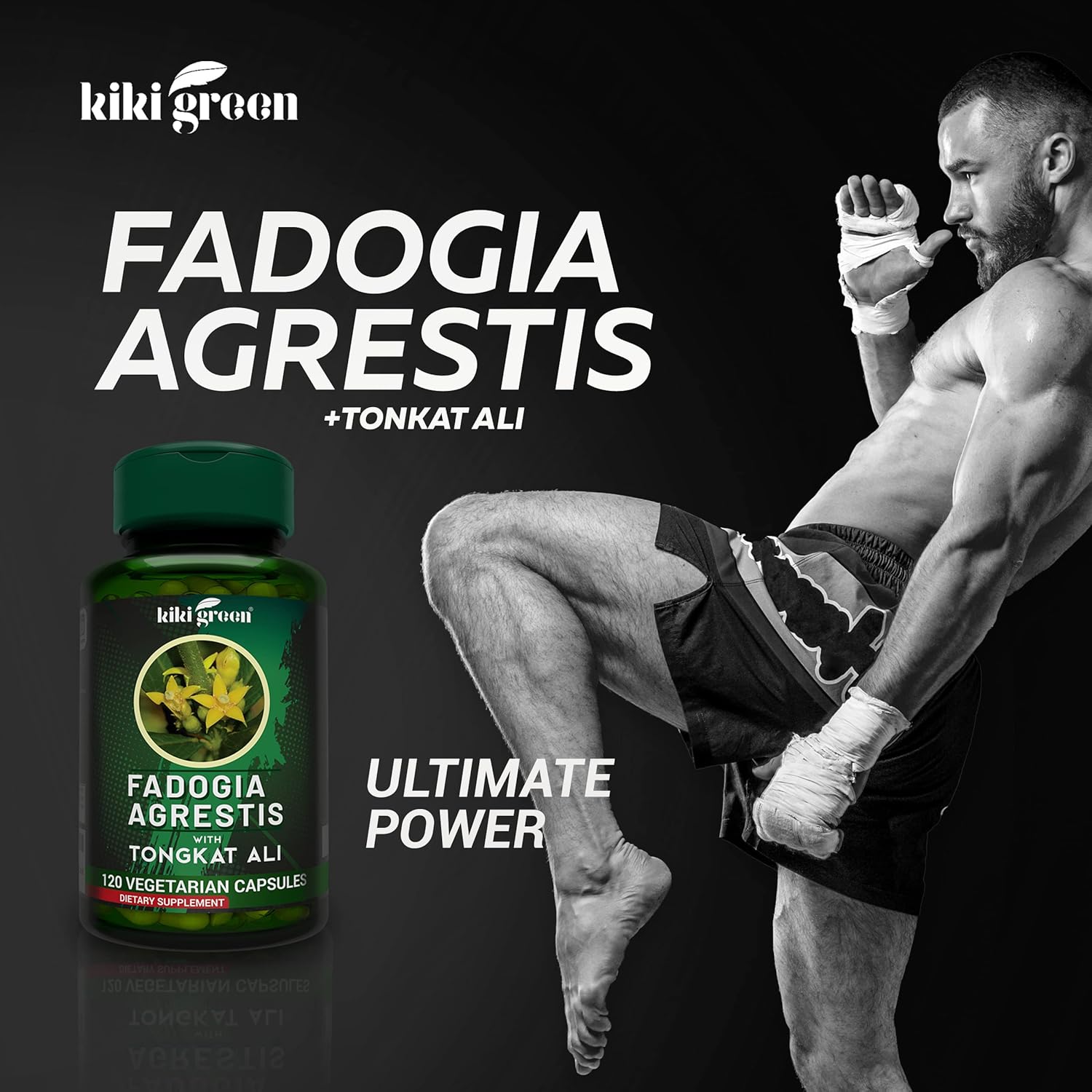 Organic Fadogia Agrestis and Tongkat Ali Supplement - 1000mg Per Serving - 120 Vegan Capsules for Daily Energy Boost