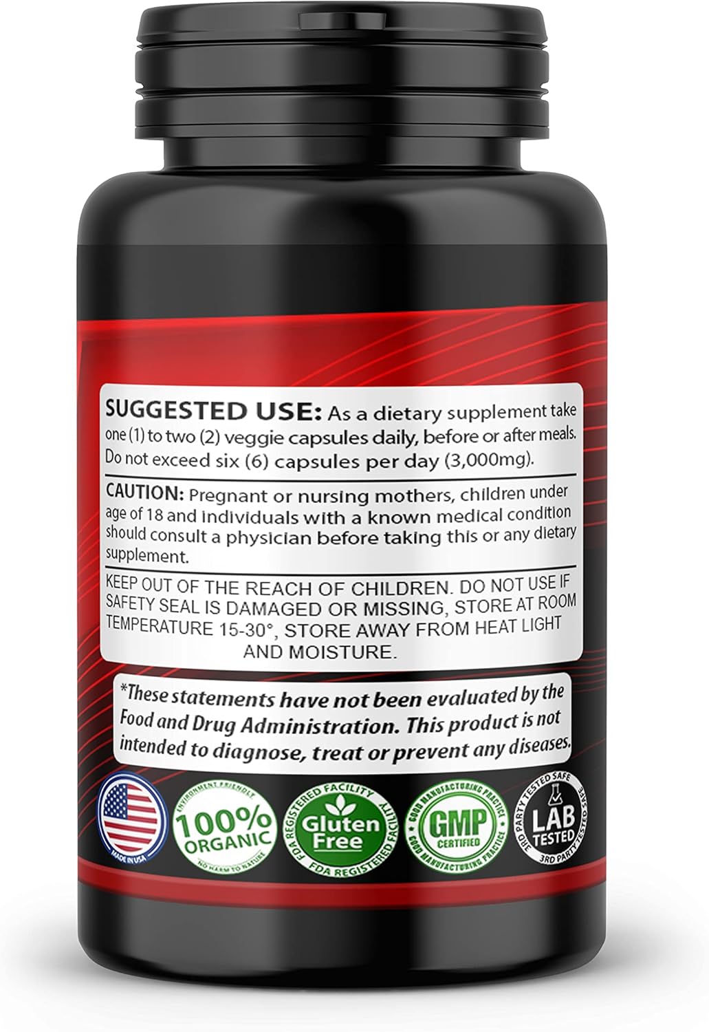 Organic Fadogia Agrestis Extract Pills (1,000mg) for Athletic Performance | Gluten Free Supplement with Maximum Strength - 60 Veggie Caps