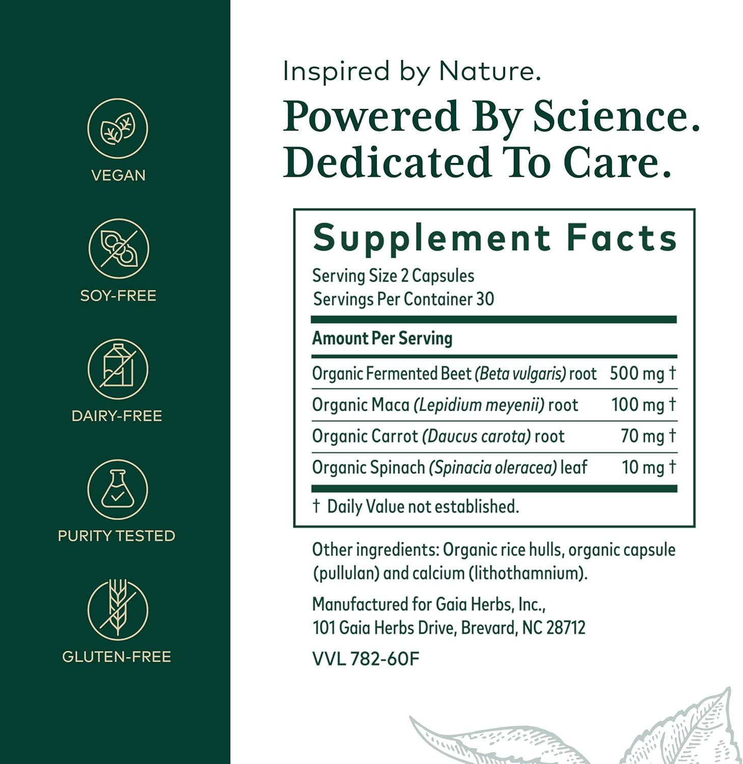 Organic Fermented Beet and Maca Capsules for Circulation, Kidney, and Liver Support - 60 Capsules