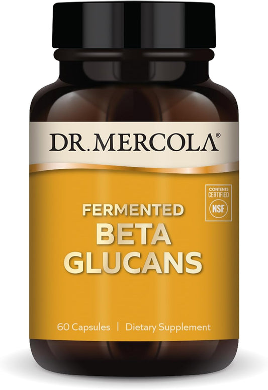 Organic Fermented Beta Glucans by Dr. Mercola - 30 Servings (60 Capsules) for Immune Support, Non-GMO Dietary Supplement