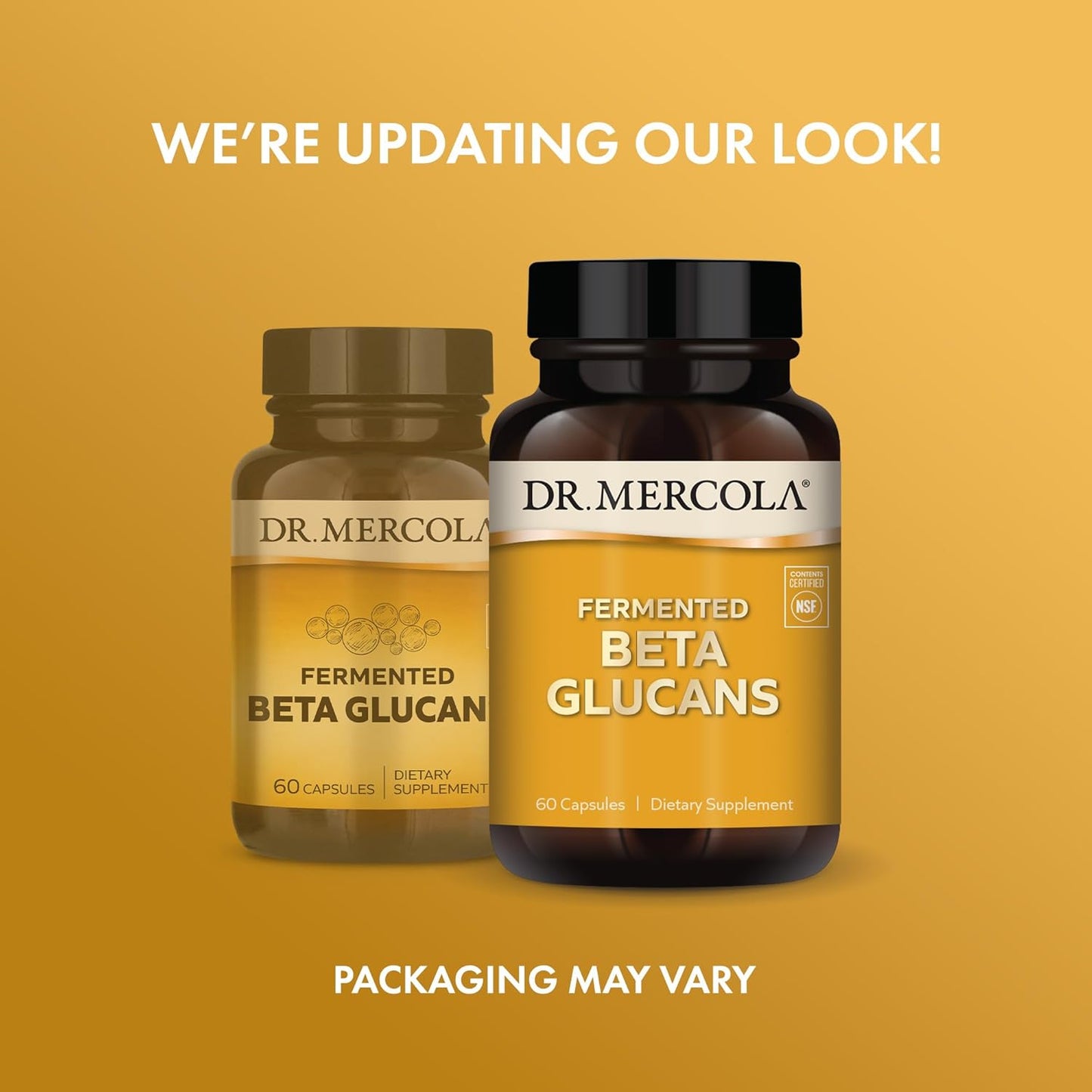 Organic Fermented Beta Glucans by Dr. Mercola - 30 Servings (60 Capsules) for Immune Support, Non-GMO Dietary Supplement