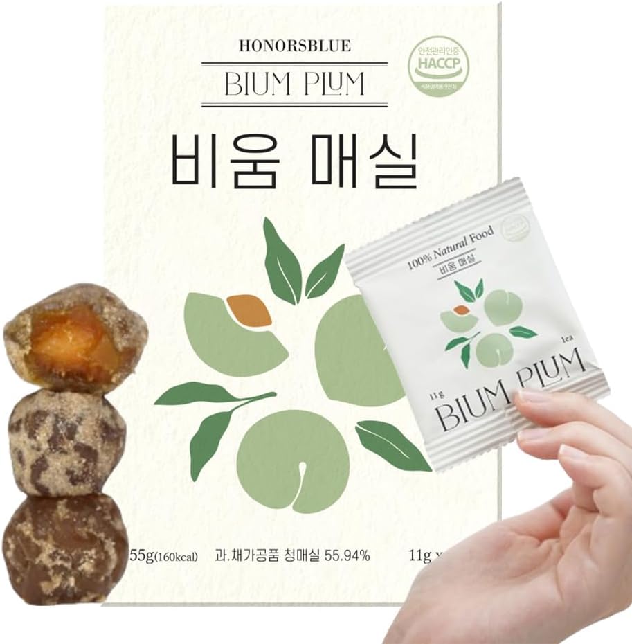 Organic Fermented Dried Plums & Prunes for Gut Health | Constipation Relief | Honorsblue Bium Plum | Unsulfured, Semi-Dried, Chewy & Crisp - 3 Pack