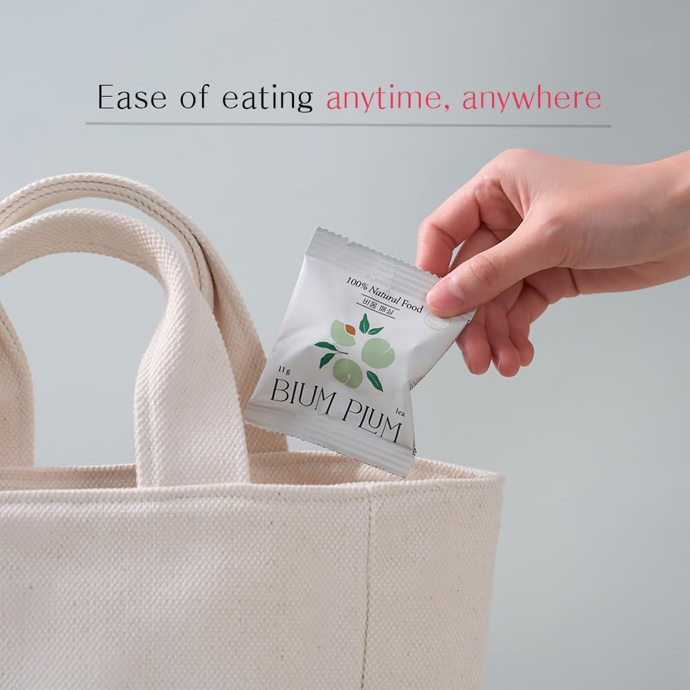 Organic Fermented Dried Plums & Prunes for Gut Health | Constipation Relief | Honorsblue Bium Plum | Unsulfured, Semi-Dried, Chewy & Crisp - 3 Pack