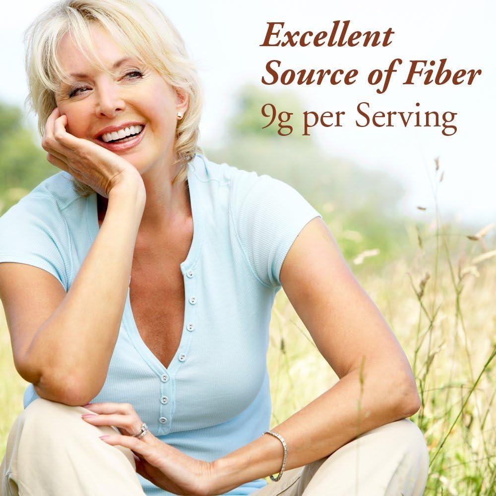 Organic Fiber Powder with Probiotics & Omega-3 ALA - 10 Servings, 15 Superfoods - Psyllium Free Fibers for Regularity