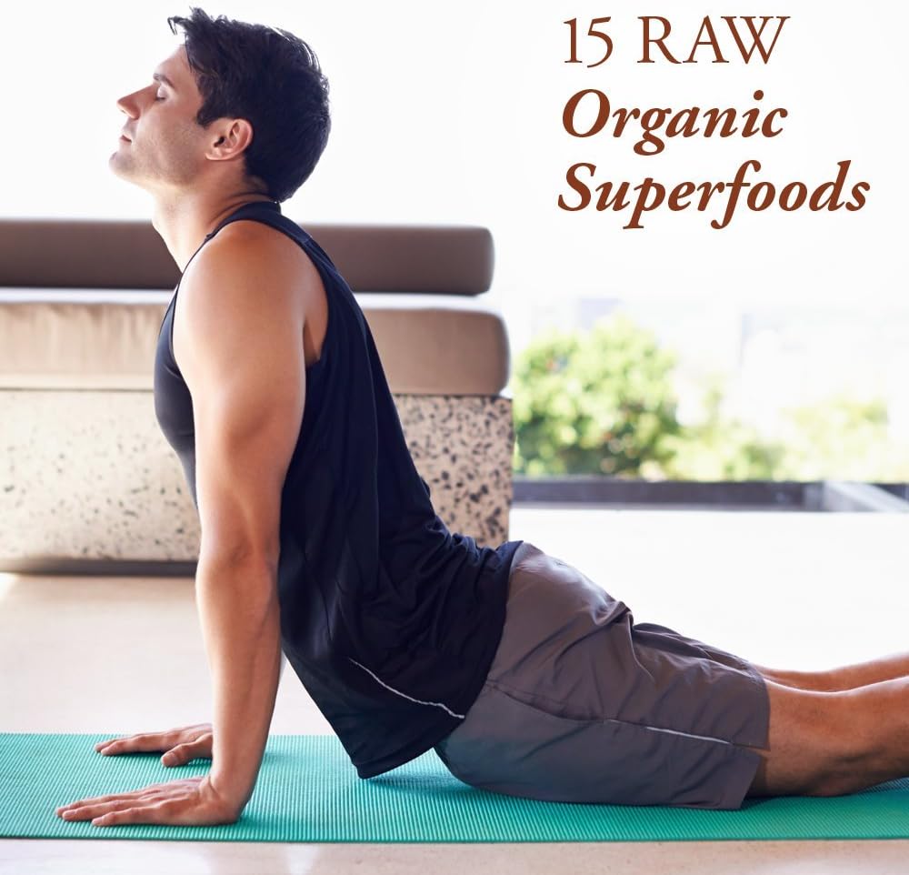 Organic Fiber Powder with Probiotics & Omega-3 ALA - 10 Servings, 15 Superfoods - Psyllium Free Fibers for Regularity