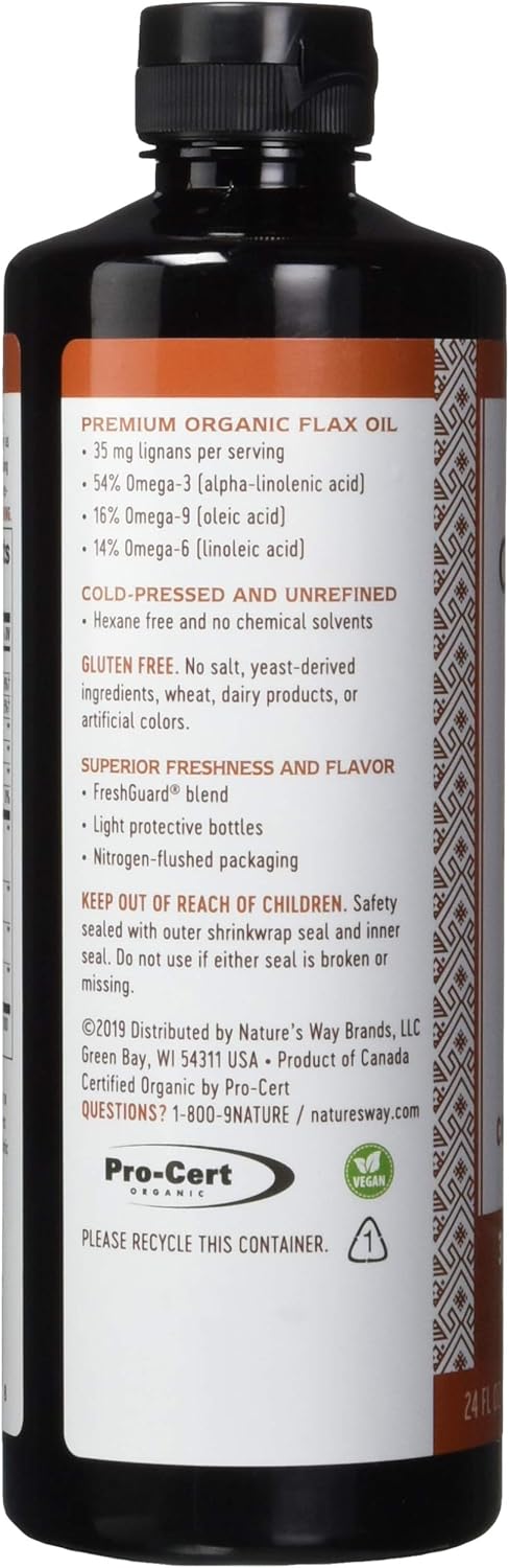 Organic Flax Oil Super Lignan 24 fl oz - Pack of 6 by Nature's Way
