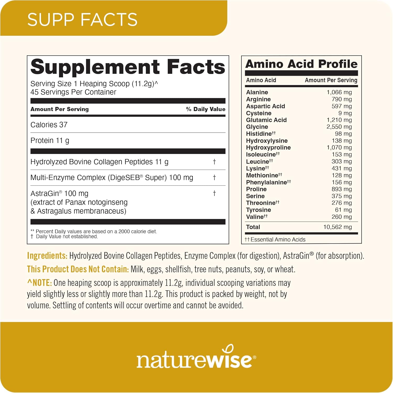 Organic Flaxseed Oil with Enhanced Collagen Peptides - 720mg ALA (45 Servings) by NatureWise