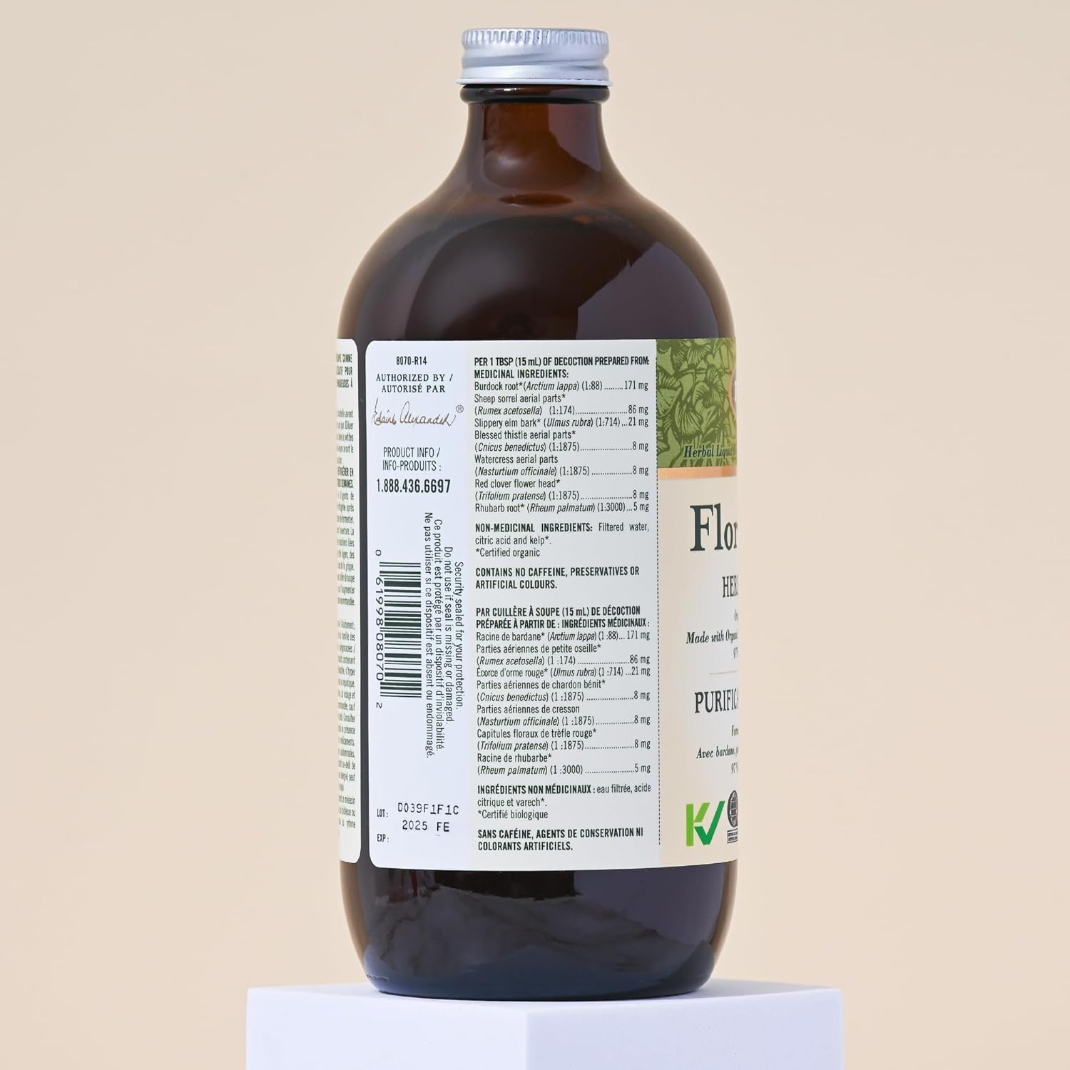 Organic Flora Health Flor-Essence Tea Blend for Full Body Cleanse & Detox - Vegan Formula with Burdock Root, Sorrel, Slippery Elm, Kelp - 500mL