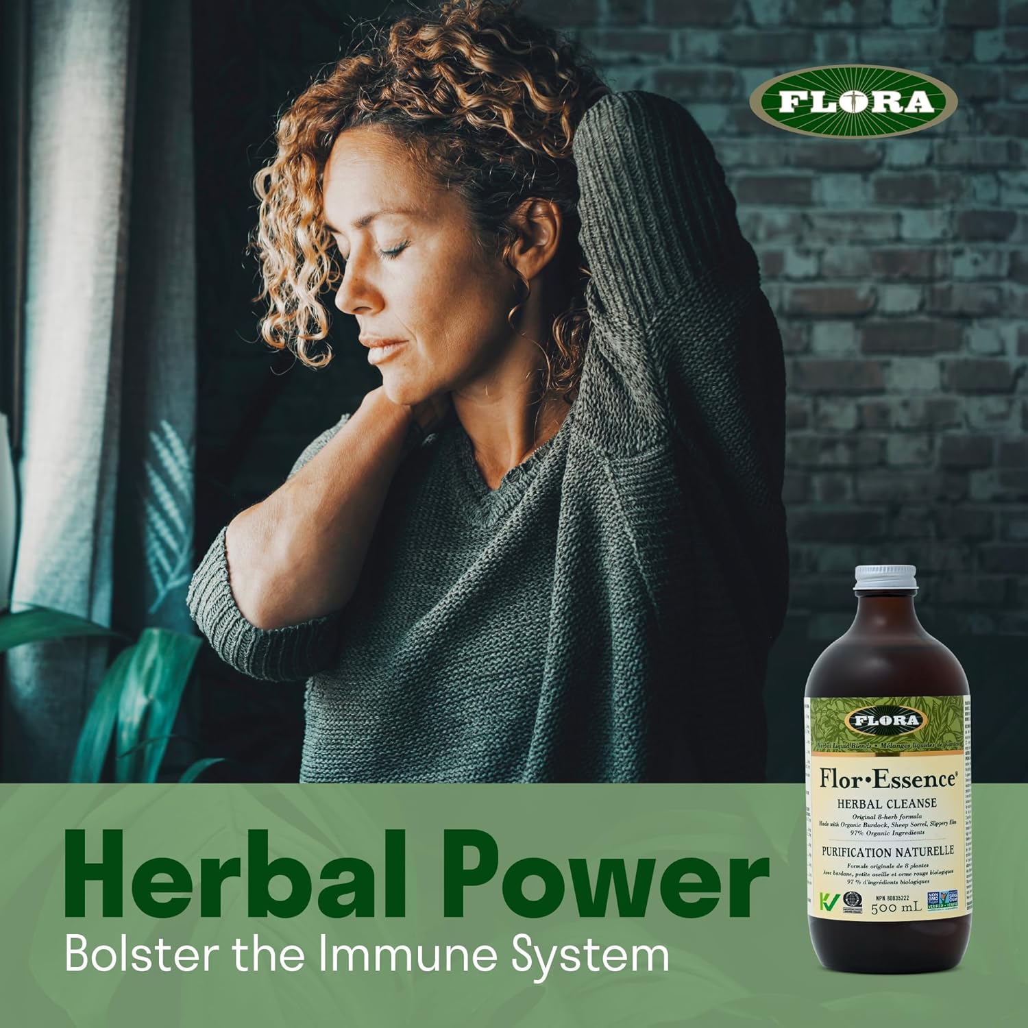 Organic Flora Health Flor-Essence Tea Blend for Full Body Cleanse & Detox - Vegan Formula with Burdock Root, Sorrel, Slippery Elm, Kelp - 500mL