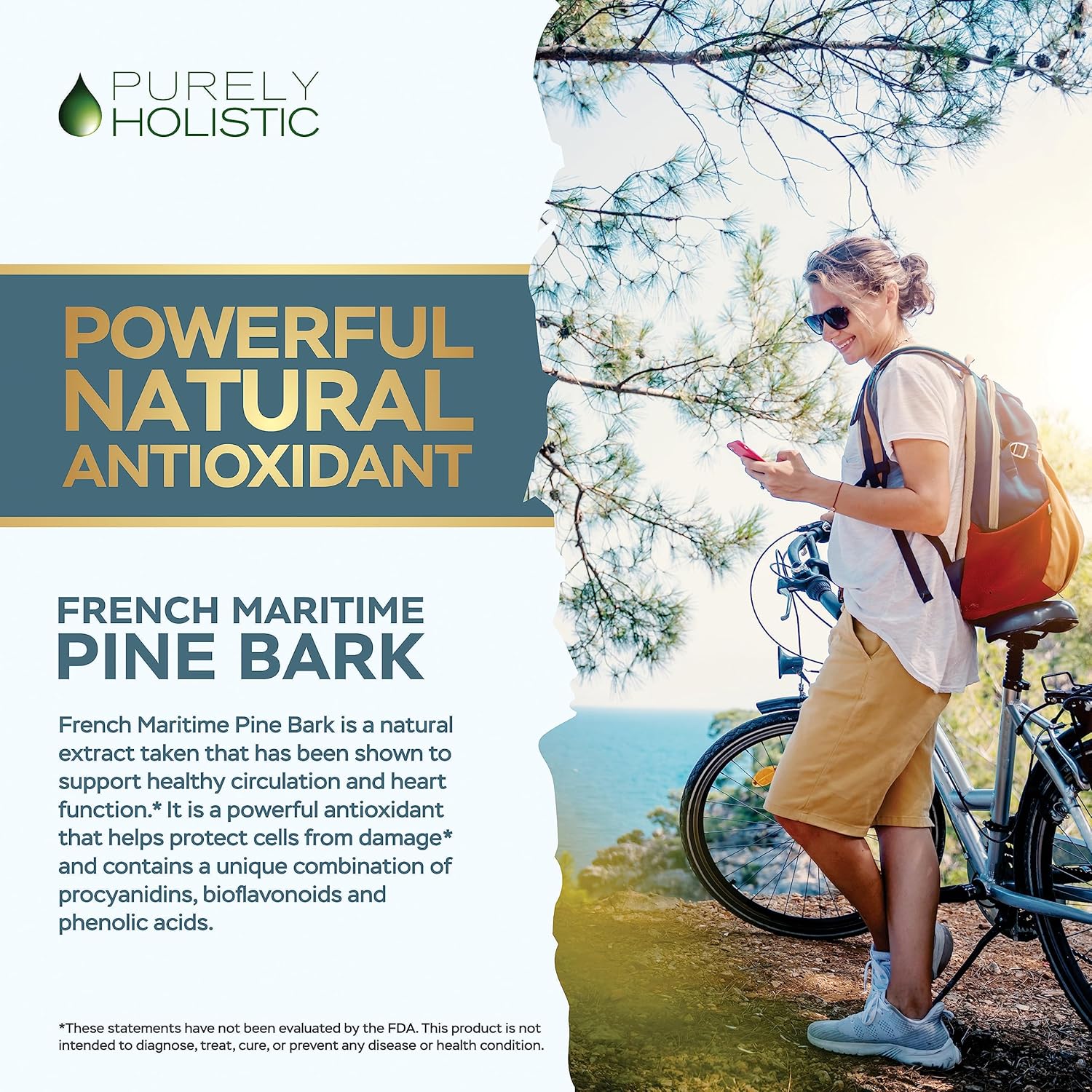Organic French Maritime Pine Bark Extract Capsules - 350mg 180 Vegan Capsules - High Proanthocyanidins Antioxidant Supplement