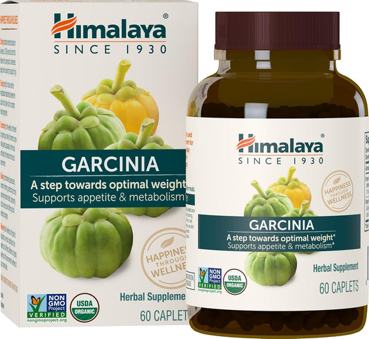 Organic Garcinia Cambogia Herbal Supplement for Appetite Control and Lipid Metabolism - 600mg, 60 Caplets - USDA Organic, Non-GMO, Vegan - 30 Day Supply