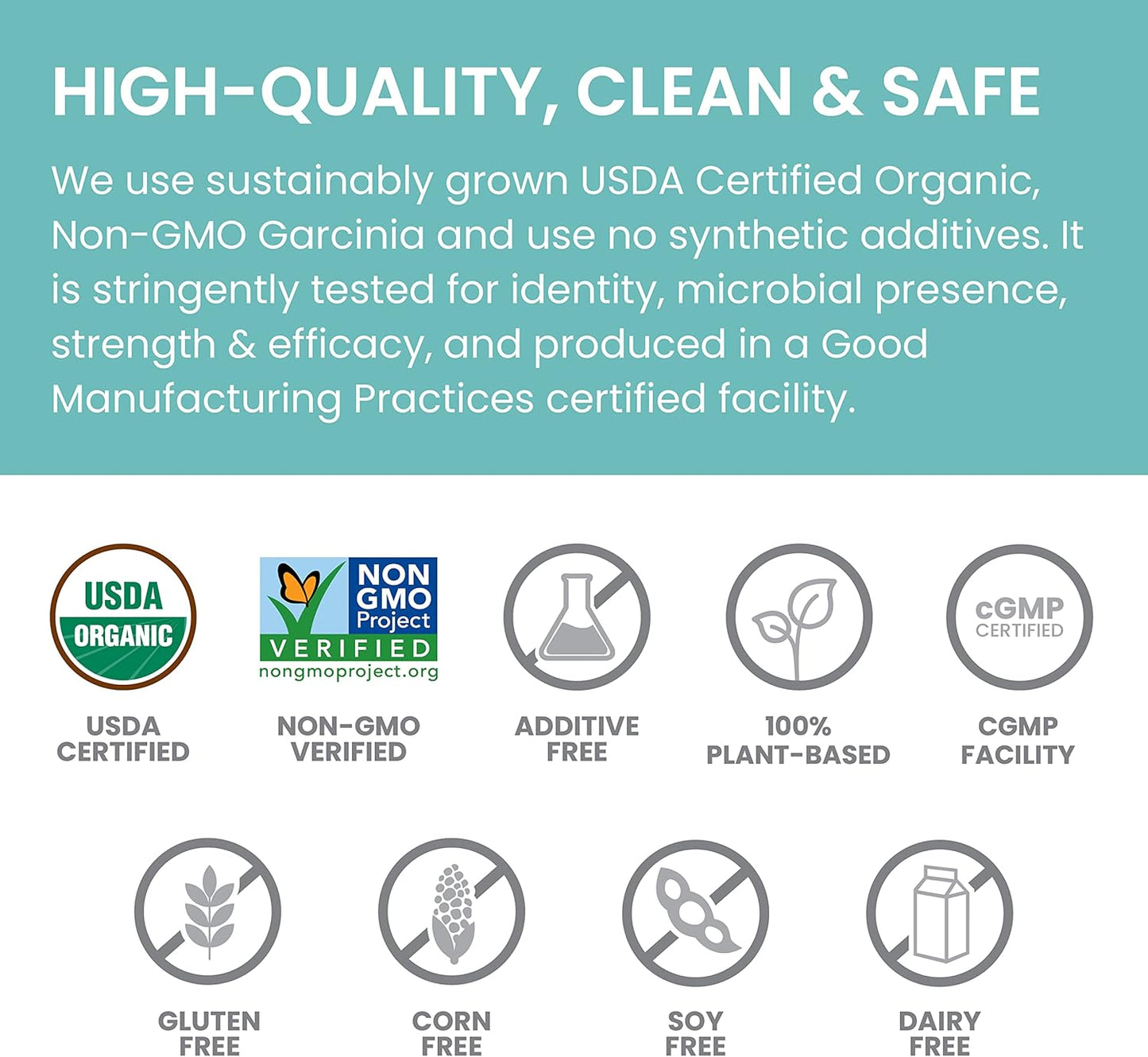 Organic Garcinia Cambogia Herbal Supplement for Appetite Control and Weight Support - 2 Pack, 600mg, USDA Organic & Non-GMO Vegan Caplets