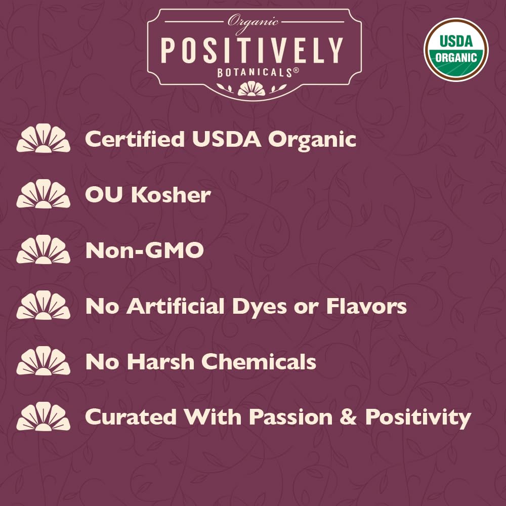 Organic Ginkgo Biloba Herbal Tea Loose Leaf Botanical, 4 Ounce by Positively Tea Company
