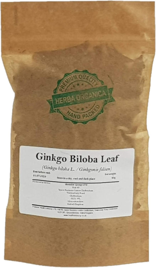 Organic Ginkgo Biloba Leaf Herbal Tea - 50g - Natural Ginkgo Biloba L Tea Blend