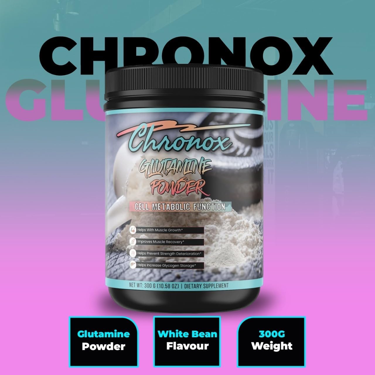 Organic Glutamine Powder for Enhanced Cell Metabolism and Physical Performance - Ideal Muscle Repair and Recovery Supplement - Boost Fitness Levels with Organic Glutamine Powder