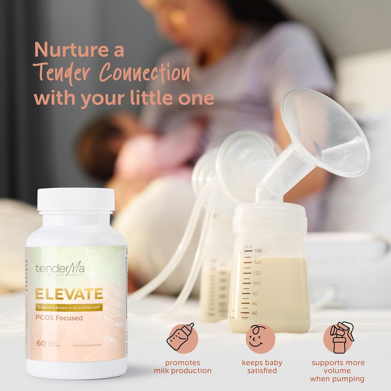 Organic Goat's Rue Lactation Supplement for PCOS - Increase Breastmilk Supply with Lions Mane, Thistle, and Brewers Yeast - 60 Capsules