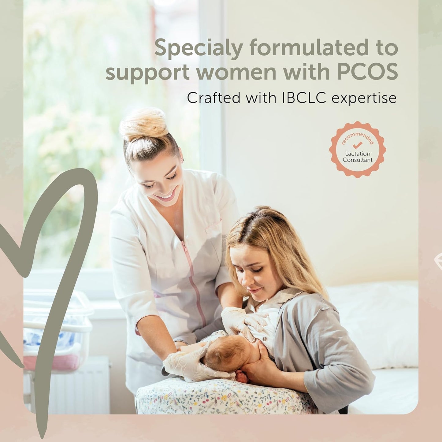 Organic Goat's Rue Lactation Supplement for PCOS - Increase Breastmilk Supply with Lions Mane, Thistle, and Brewers Yeast - 60 Capsules