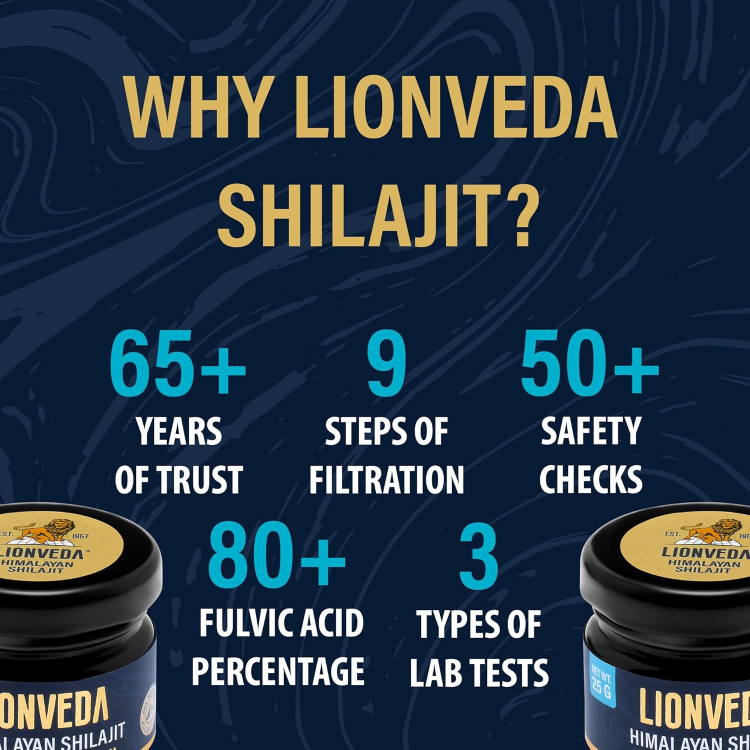 Organic Gold Grade Himalayan Shilajit Resin - 85+ Trace Minerals & Fulvic Acid for Energy & Immune Support - Lab-tested Supplement (50 Servings/25g)
