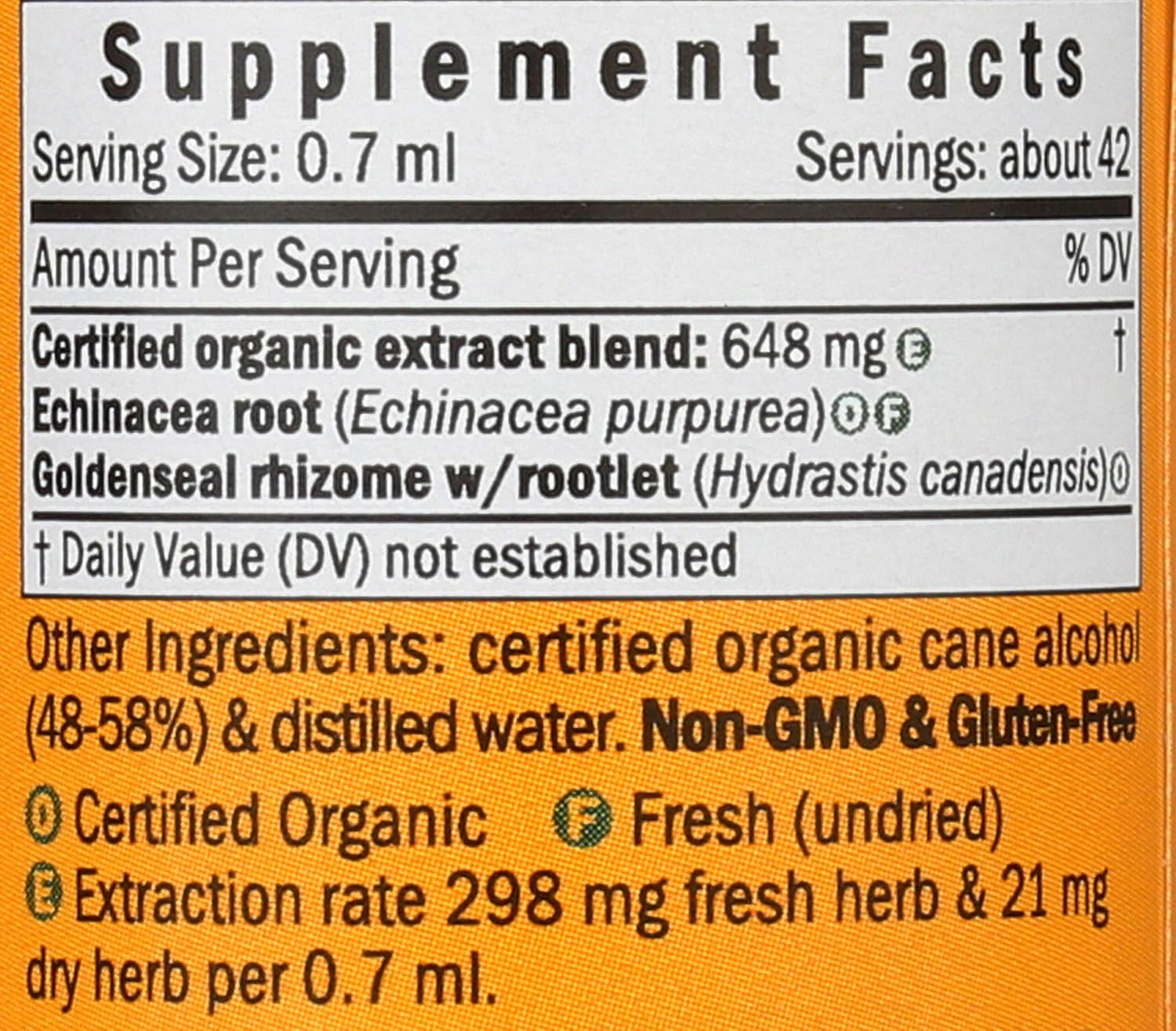 Organic Golden Echinacea Tincture by HERB PHARM - 1 Fluid Ounce