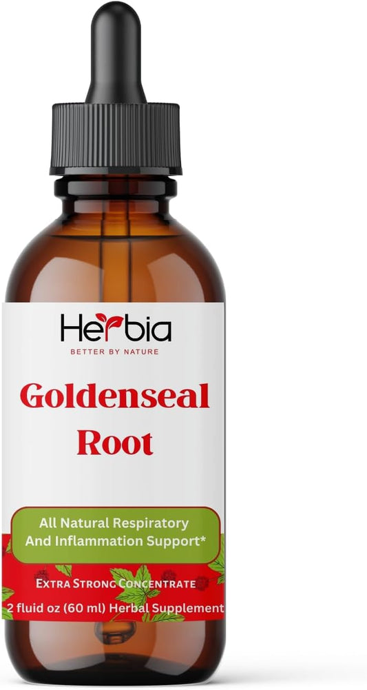 Organic Goldenseal Root Extract for Immunity Boost - Liquid Alcohol Extract with Antioxidants - 60 Servings, 2 oz