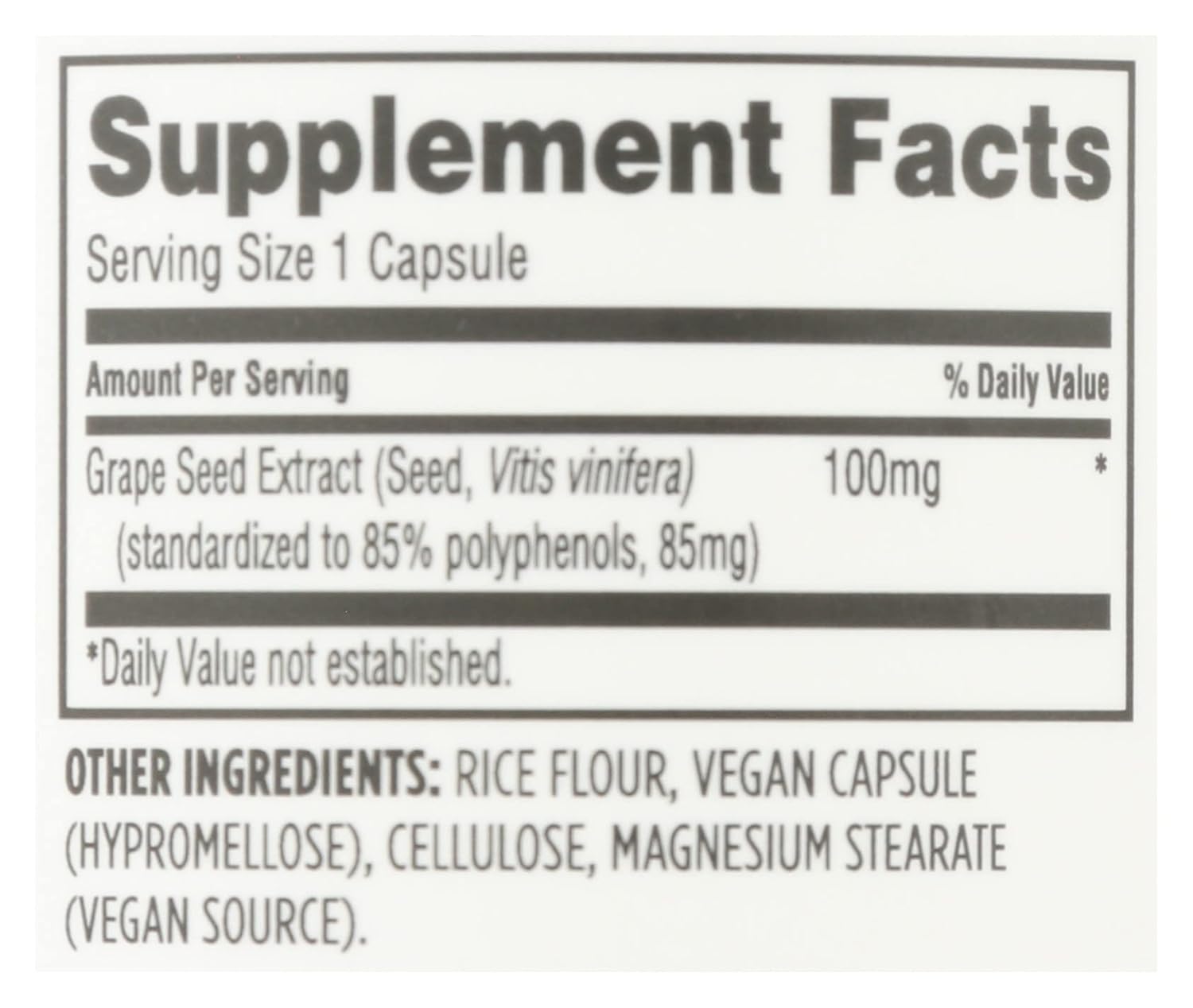 Organic Grape Seed Extract Capsules - 120 Count at Whole Foods Market