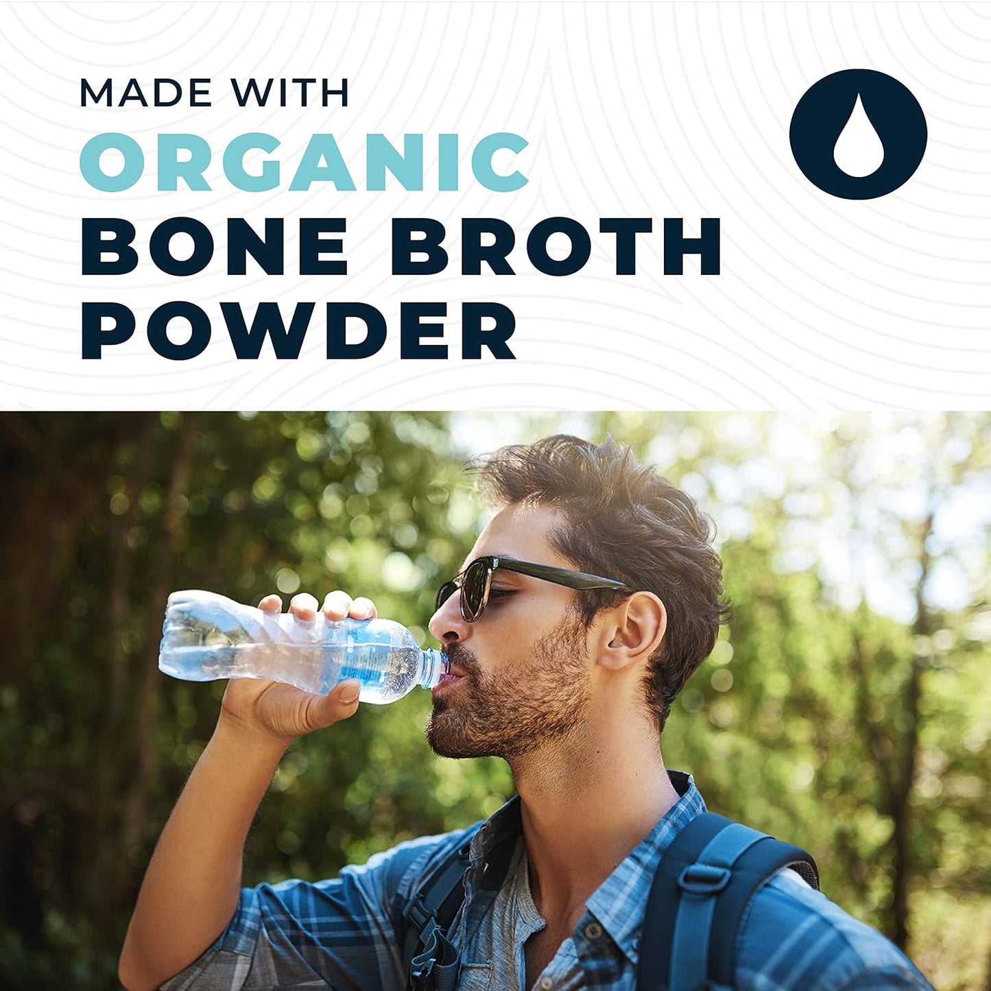 Organic Grass-Fed Bone Broth Capsules with Collagen for Hair, Nails, Joints & Digestive Health - 180 Capsules