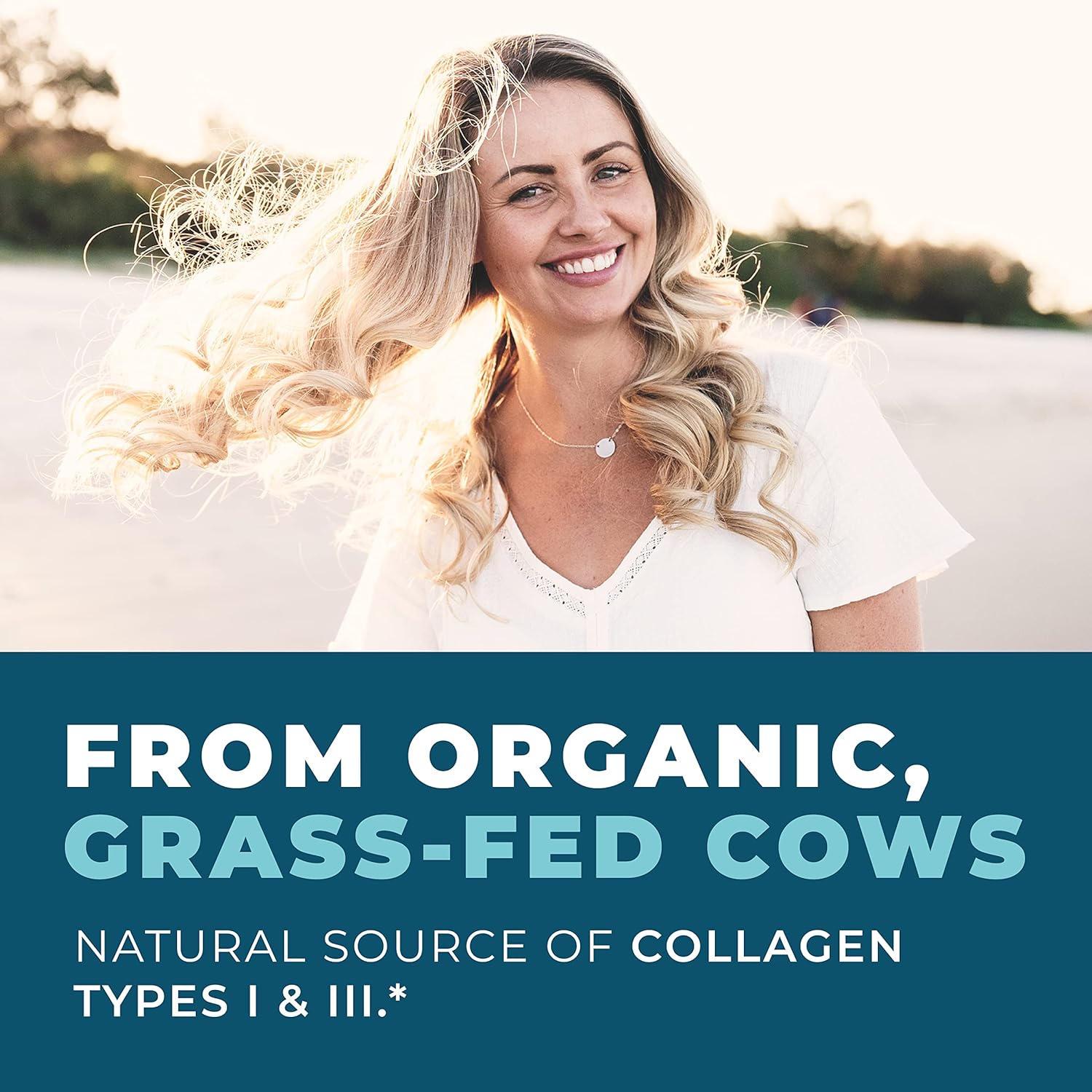 Organic Grass-Fed Bone Broth Capsules with Collagen for Hair, Nails, Joints & Digestive Health - 180 Capsules