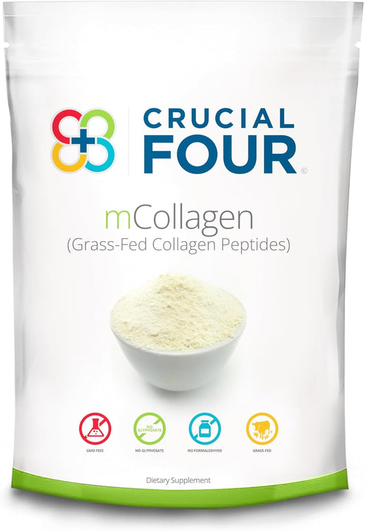 Organic Grass Fed Collagen Peptide Powder for Sports Recovery - Supports Hair, Skin, Nails, Joints - Amino Acids - Non-GMO - 16oz