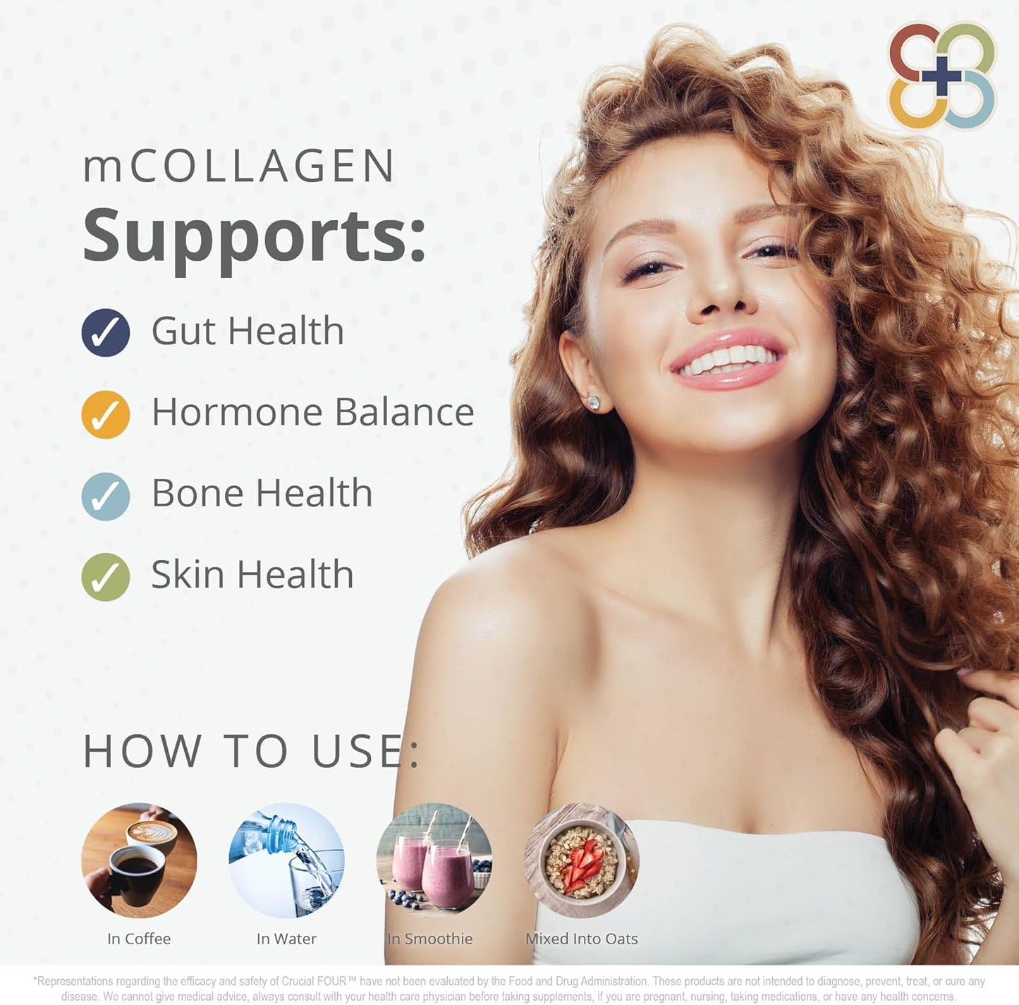 Organic Grass Fed Collagen Peptide Powder for Sports Recovery - Supports Hair, Skin, Nails, Joints - Amino Acids - Non-GMO - 16oz
