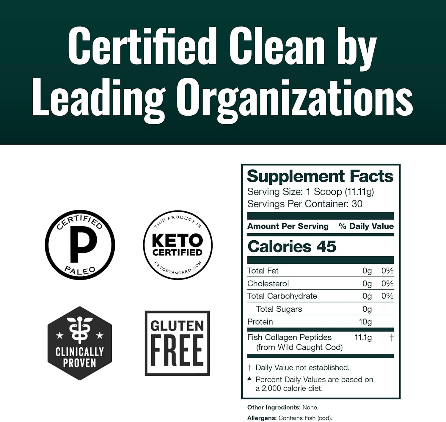 Organic Grass-Fed Whey Protein Powder Vanilla Flavor 5 lb + Clean Marine Collagen 11.7 oz