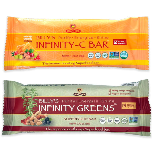 Organic Green Superfood Bars & Vitamin C Snack Bars Bundle - 24 Pack