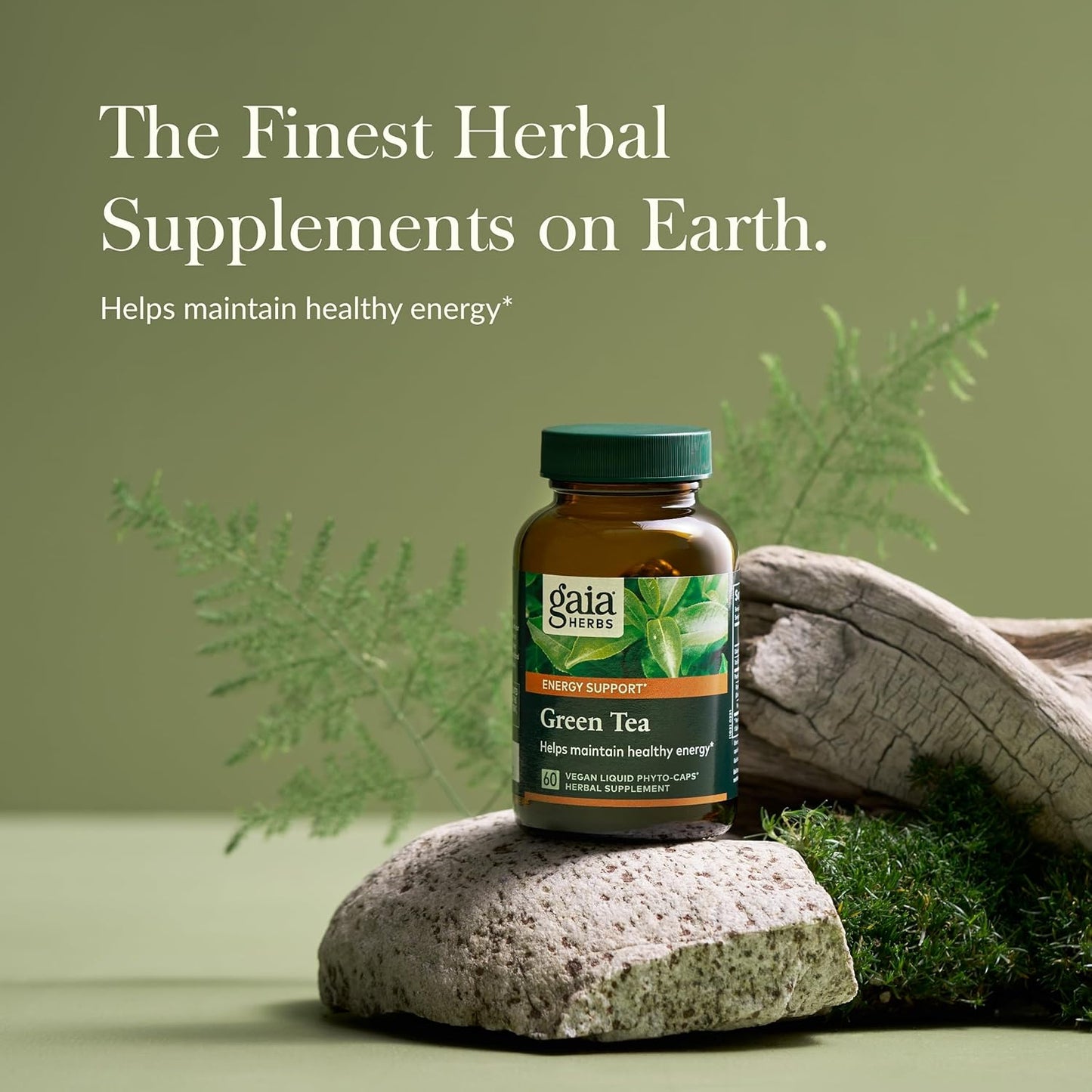 Organic Green Tea Leaf Extract Capsules for Healthy Weight and Energy - 60 Vegan Liquid Phyto-Caps
