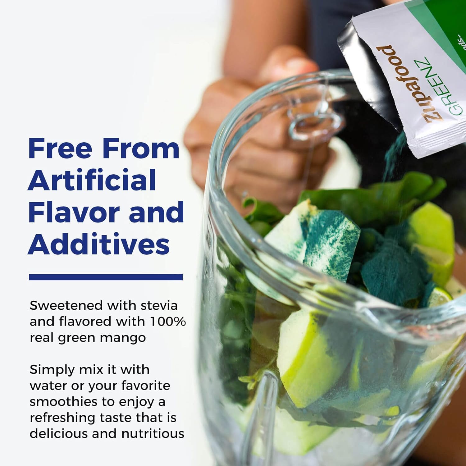 Organic Greens Superfood Detox Powder with Spirulina & Wheatgrass for Gut Health & Immunity - Xtendlife Zupafood GREENZ | 30 Packs (Vegan & Gluten Free)