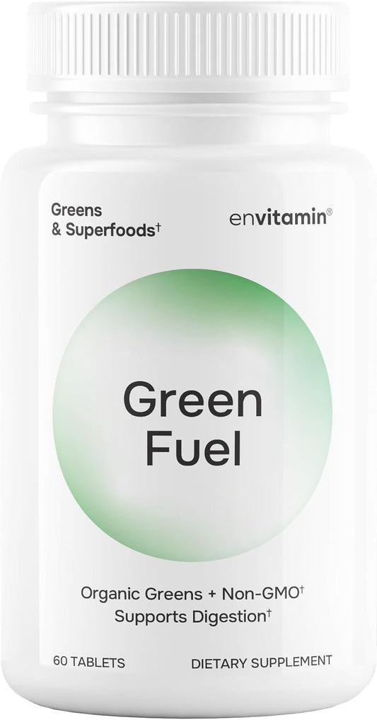 Organic Greens Tablets with Fruit and Vegetable Blend - envitamin Green Fuel