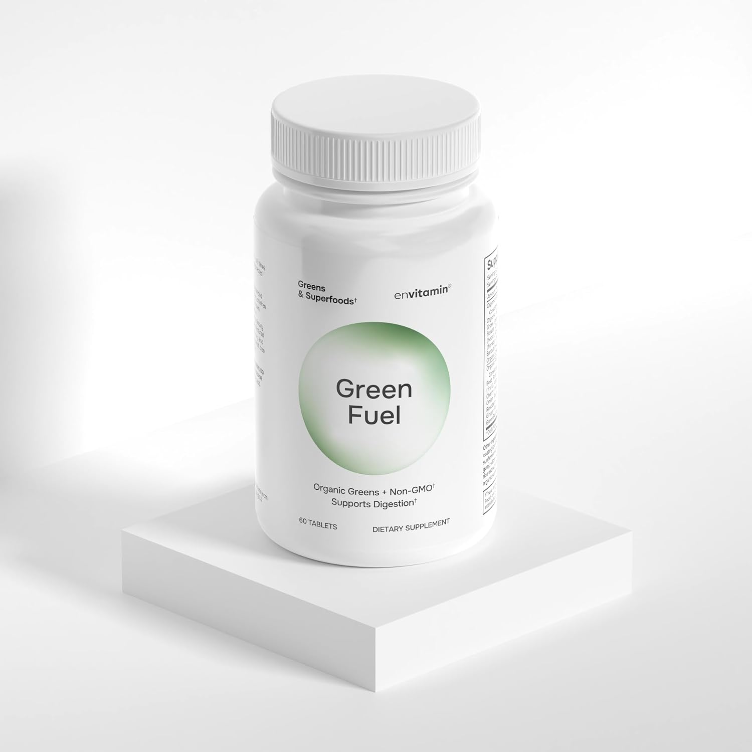 Organic Greens Tablets with Fruit and Vegetable Blend - envitamin Green Fuel