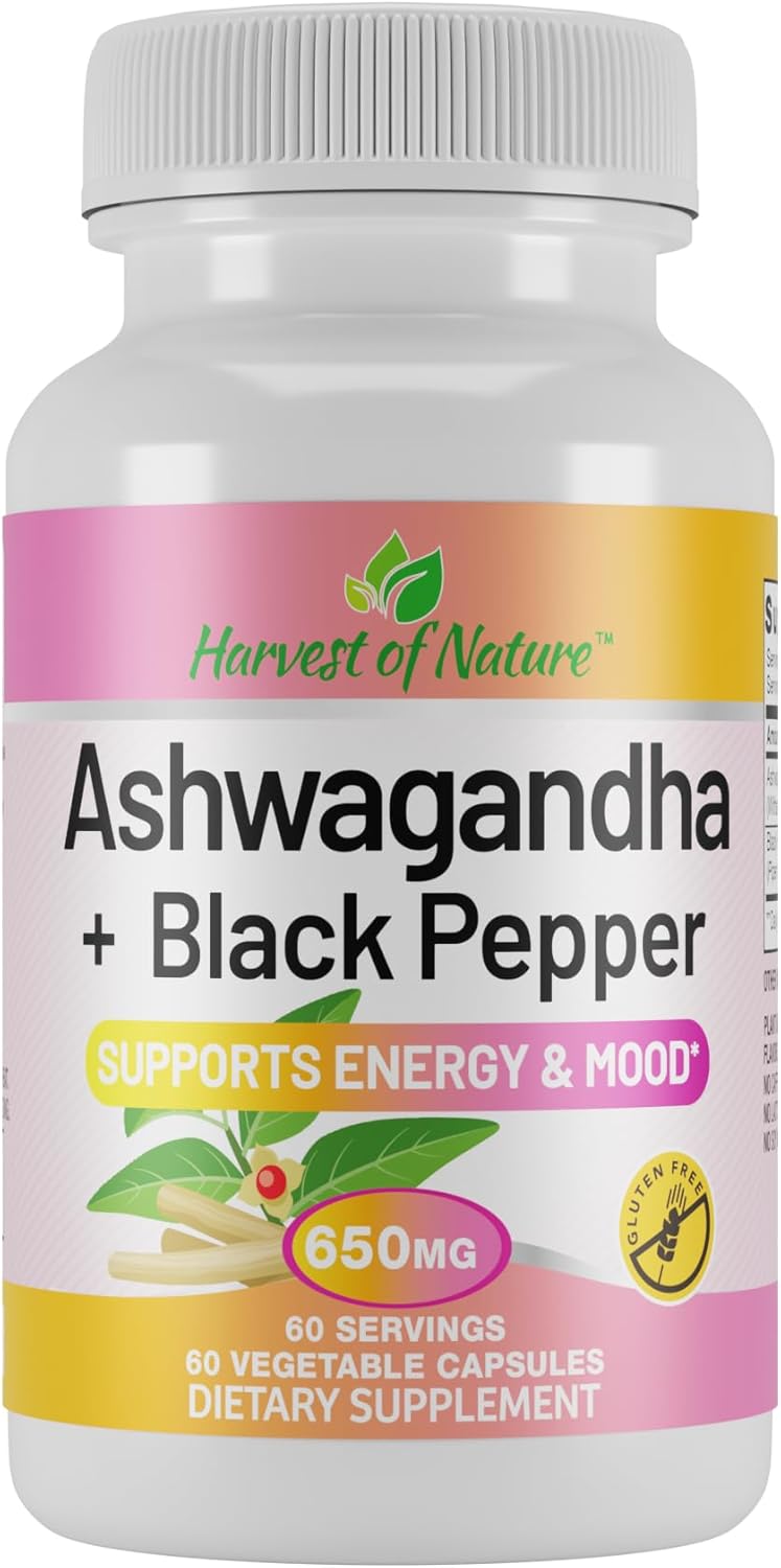 Organic Happy Calm Ashwagandha & Black Pepper Harvest from Nature