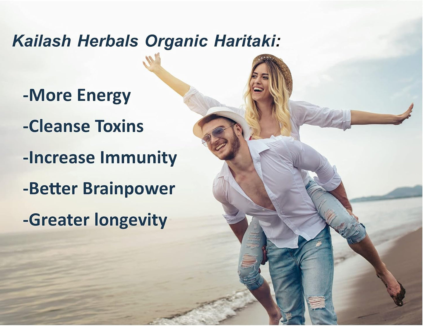 Organic Haritaki Capsules 2420MG for Improved Digestion, Detox & Brain Function - 100 Capsules Terminalia chebula | Vegan, Non-GMO
