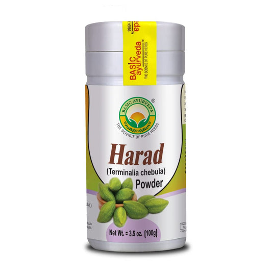 Organic Haritaki Powder for Healthy Digestion - 3.53 Oz (100g) - Natural Ayurvedic Terminalia Chebula Supplement