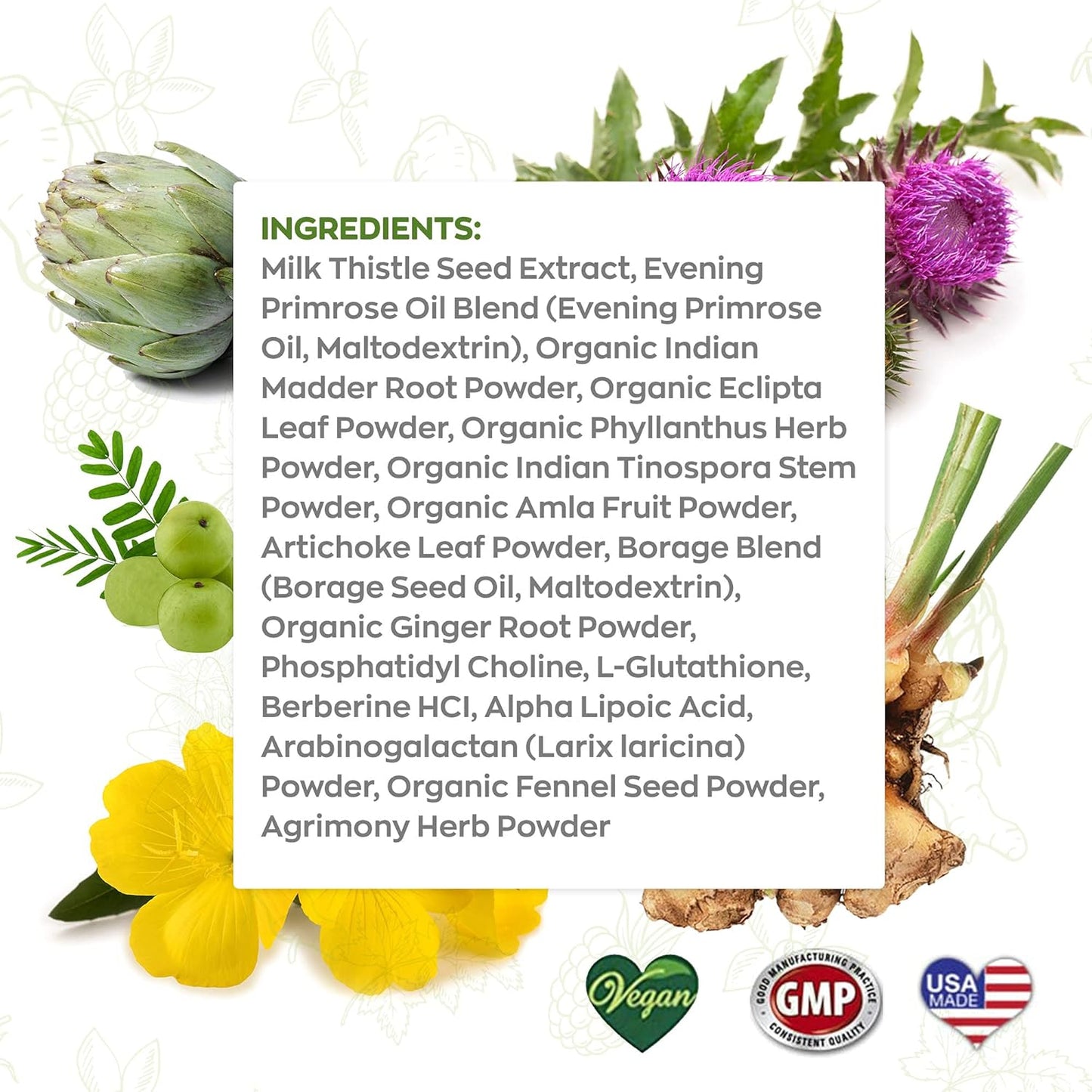 Organic Health Labs Max System Detox - Liver Cleanse Formula with Milk Thistle & Artichoke Extract - 60 Veg Capsules