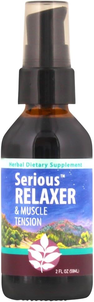 Organic Herbal Muscle Relaxer Supplement - WishGarden Herbs Serious Relaxer for Relief from Muscle Tension and Sore Muscles (2oz Pump)