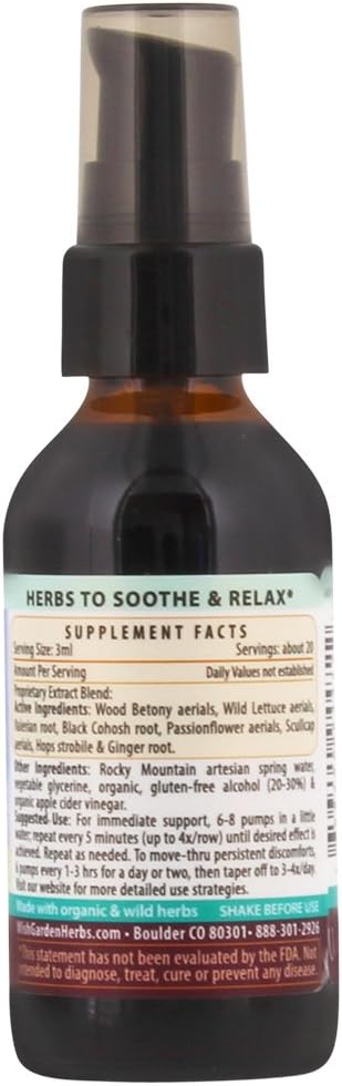 Organic Herbal Muscle Relaxer Supplement - WishGarden Herbs Serious Relaxer for Relief from Muscle Tension and Sore Muscles (2oz Pump)