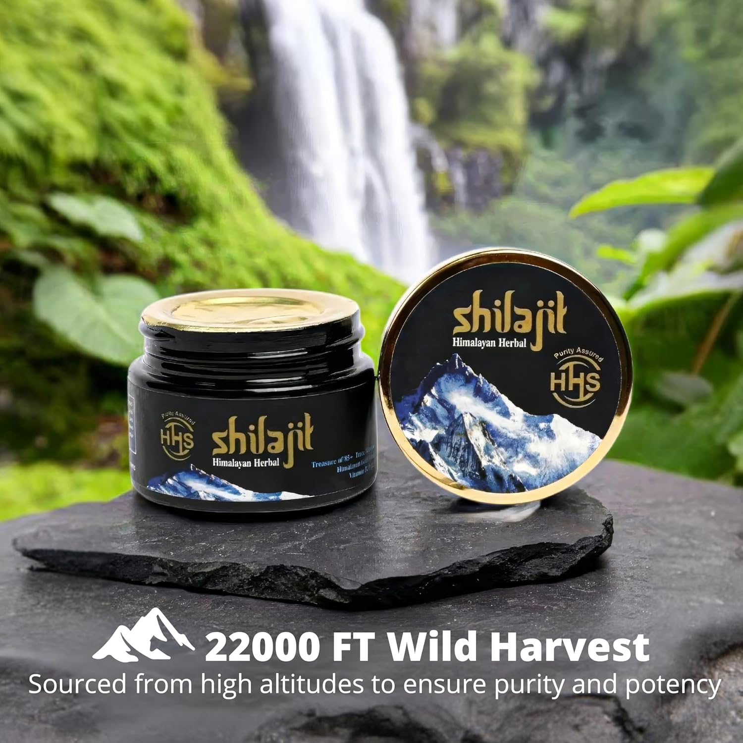Organic Himalayan Herbal Shilajit Resin - Authentic Gold Standard Supplement with 85+ Trace Minerals - Natural Multivitamin - 30g