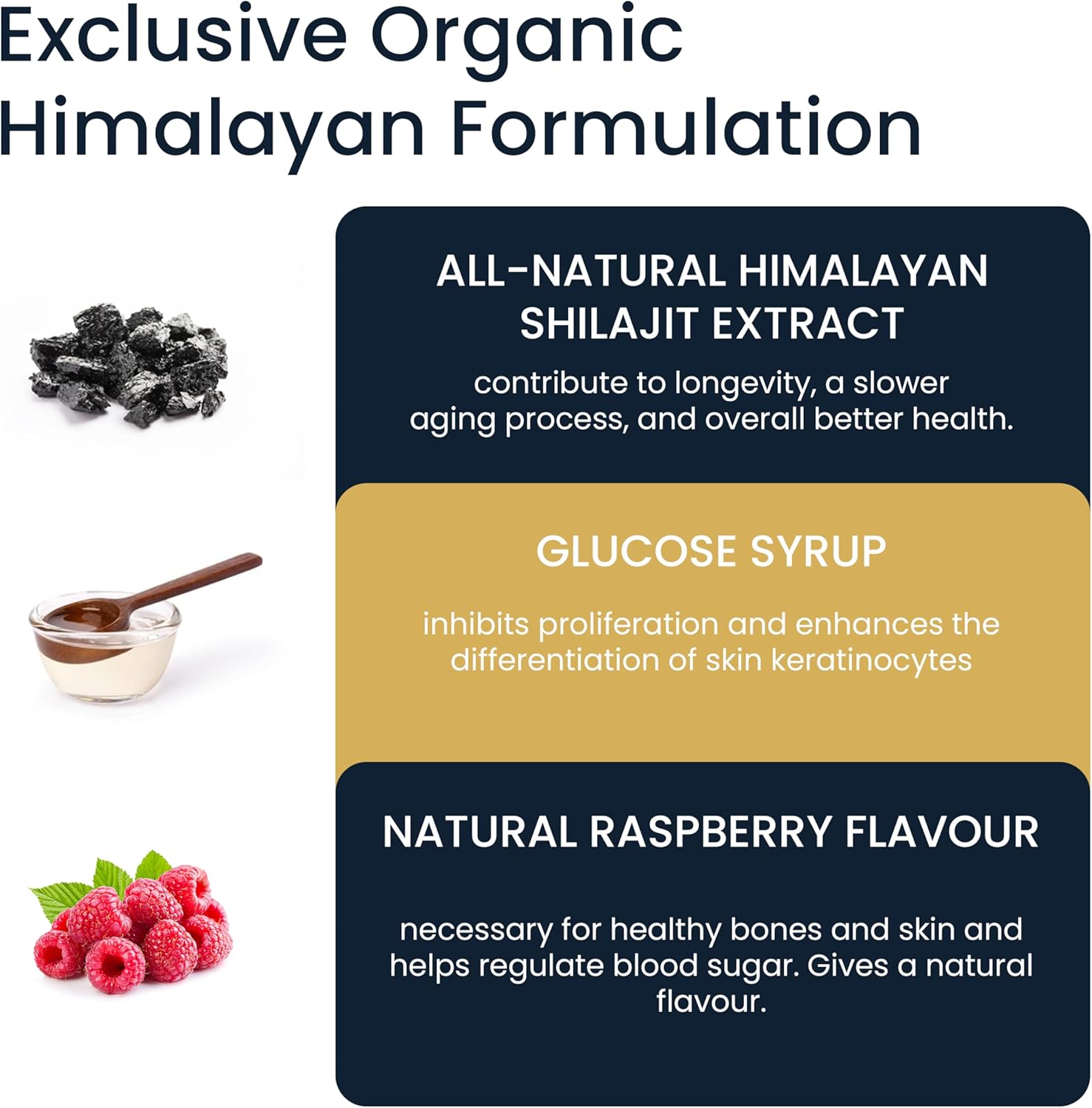 Organic Himalayan Shilajit Gold Gummies with Gokshura & Ashwagandha - Sugar-Free, Non-GMO, 85+ Trace Minerals - Men & Women's Supplement