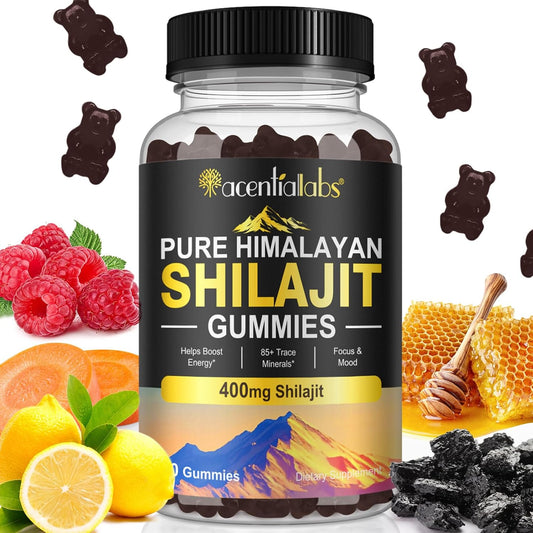 Organic Himalayan Shilajit Gummies - Rich in Micronutrients for Men & Women - Non-GMO, No Added Sugar - 60 Count